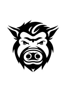 Pig Stencil Design