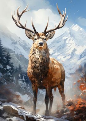 Deer in mountain