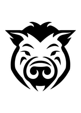 Pig Stencil Design