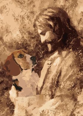 God and puppy