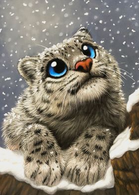 Cute Snow Leopard