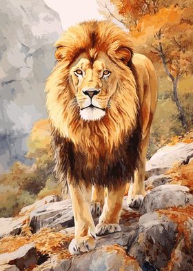 Lion Watercolor