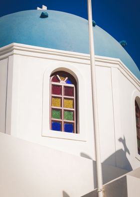 Santorini Church Window