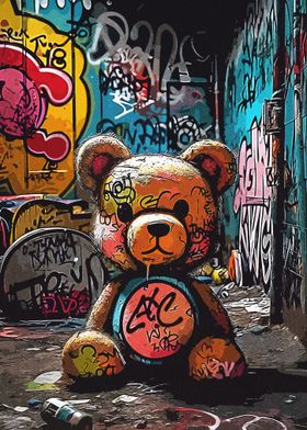 Graffiti Abstract Teddy