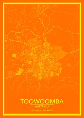 Toowoomba Orange City Map