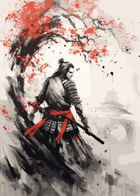 Samurai Japanese Painting