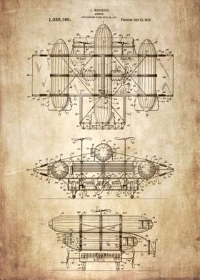 Early airship 1912 patent