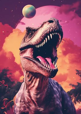 Retro T Rex Dinosaur