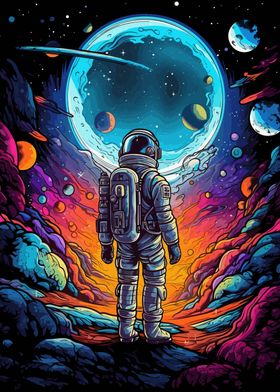 Paintings Online Astronaut | Posters Displate Unique - Prints, Metal Pictures, Shop