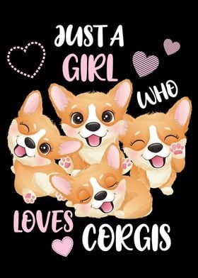 Corgi Poster For Girls