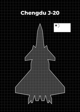 blueprints of Chengdu J-20