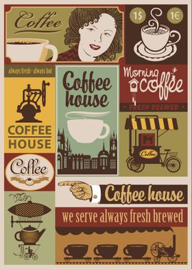 Coffee Vintage Retro Art