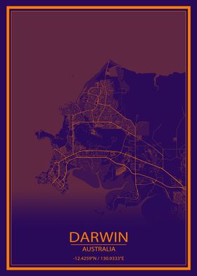 Darwin AU Purple City Map