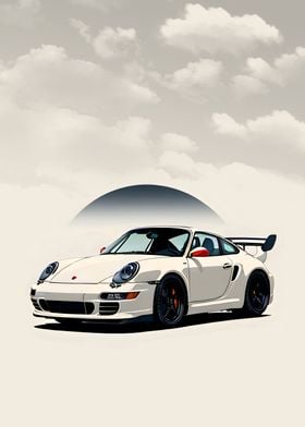 Porsche minimalist art 