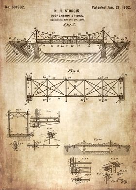 Patent suspension bridge