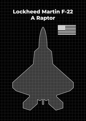 blueprint of Raptor f-22