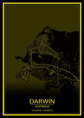 Darwin Australia YellowMap