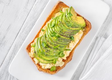 Eggs avocado sandwich