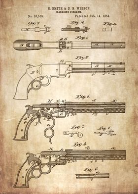 Pistol 1854 patent