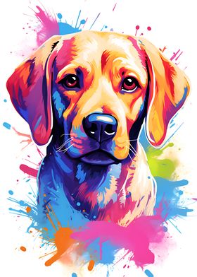 Cute Watercolor Labrador