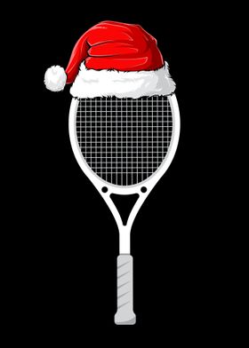 Santa Hat Tennis Racket