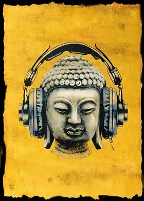 DJ Buddha with Headphones