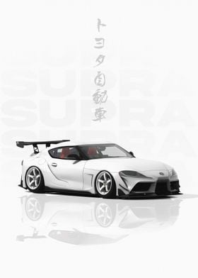 White JDM Toyota Supra MK5