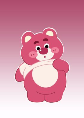 bear pink cute animal