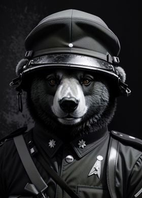 Soldier bear animals