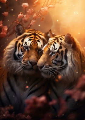 Tigers Romantic Love Peace