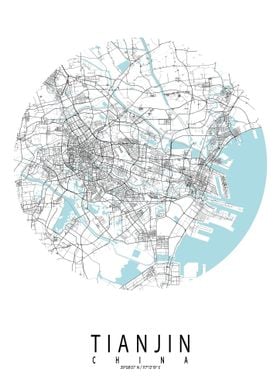 Tianjin City Map Circle