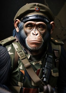 Chimpanzee soldier