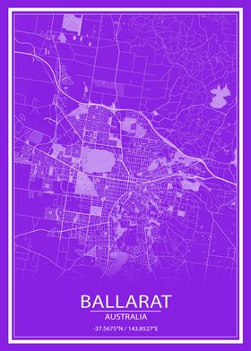 Ballarat Purple White Map