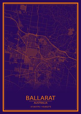 Ballarat AUS Purple Map