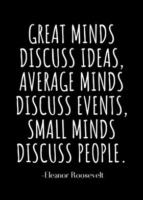 Great minds discuss ideas