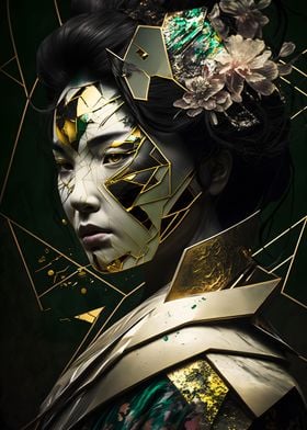 Abstract Geometric Geisha