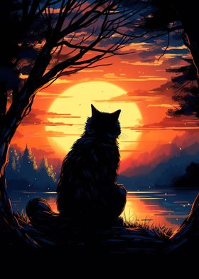 Black Cat The Moon