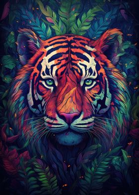 Tiger Psychadelic Paint