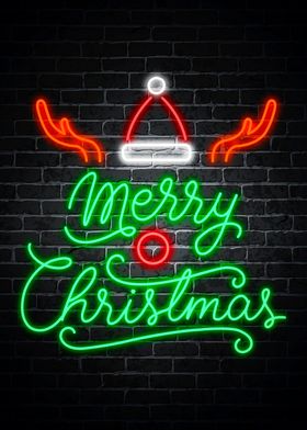 Merry christmas neon light