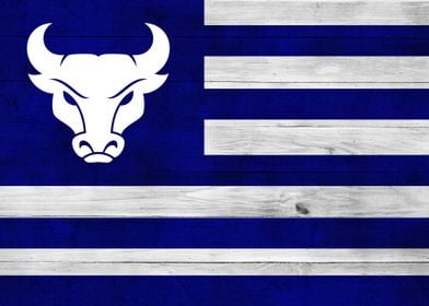 Buffalo Bulls Wood Flag