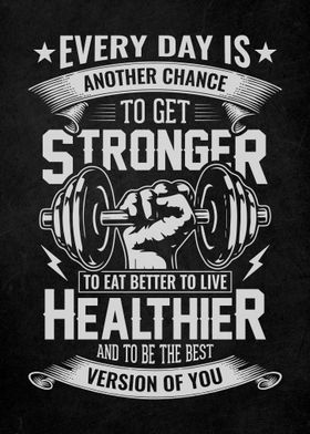 Gym Motivation Quote Art