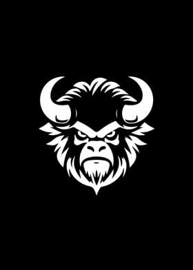 Bull Stencil Design