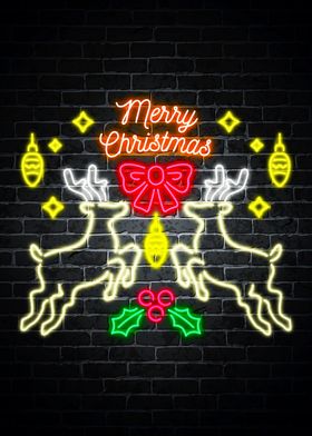 Merry christmas neon light