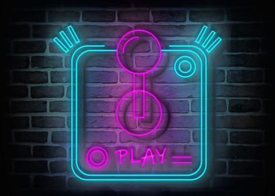 Play Sign Neon