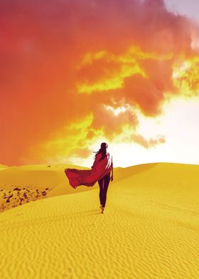 Woman on Desert