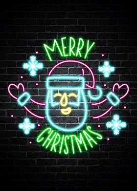 Merry christmas neon light