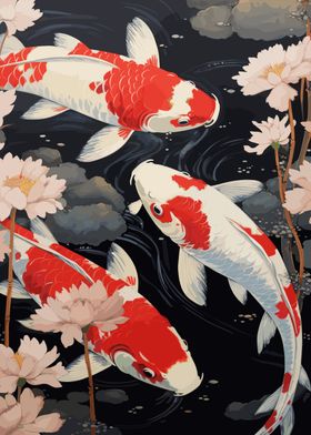 Koi Japanese Painting