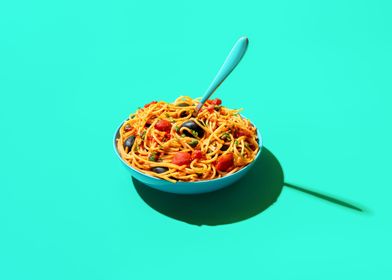 Spaghetti bowl minimalist