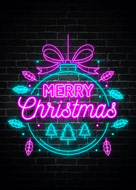 Merry christmas neon light