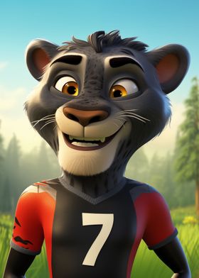 Black Panther Footballer